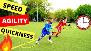 10 Speed Agility amp Quickness Drills for Youth Soccer Players ⚽ Speed Ladder Drills [upl. by Nyral]