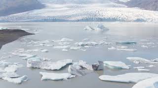 Aerial photography of glacial river floods Video material [upl. by Eneleuqcaj]