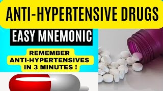 Antihypertensive Drugs  Easy Mnemonic  Simple Explanation  High Yield  Pharmacology [upl. by Sidhu]