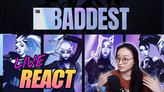 My LIVE REACTION to KDA  THE BADDEST Official Lyric Video  League of Legends [upl. by Cara548]