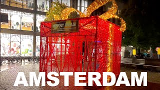 ✨🎄Amsterdam Christmas Lights Walk 4K  Christmas in Amsterdam 2024 [upl. by Lyndon]