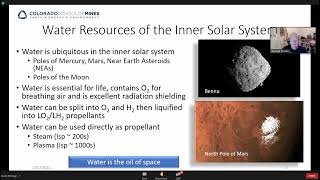 Mine Space Resources Prof George Sowers Colorado School of Mines [upl. by Nimrak]