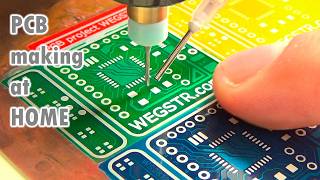 Making Professional PCB at Home  cnc WEGSTR [upl. by Estus304]