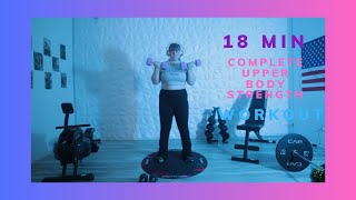 18 MIN Complete Upper body strength bodybuilding workout  Tone upper body [upl. by Ysnat]