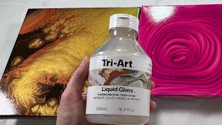 426 TriArt Liquid Glass PRODUCT TESTING Varnishing Fluid Acrylic Paint Pouring [upl. by Iruam804]