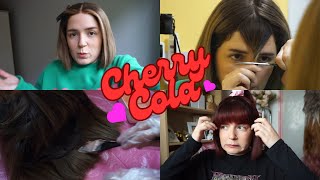 DYEING MY WIG BURGUNDY RED HOW I CUT BANGS  FRINGE  HAIR TRANSFORMATION  VLOG [upl. by Finella]