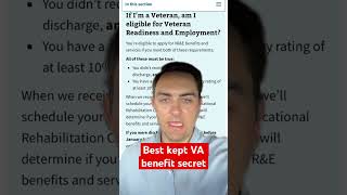 Best kept secret for VA benefits  VRampE Voc Rehab vabenefits military gibill veteran [upl. by Hassin]