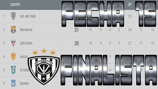 🔥TABLA DE POSICIONES FECHA 15 LIGA PRO 2024 [upl. by Arikat745]