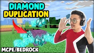 DIAMOND DUPLICATION GLITCH MINECRAFT PE  Best Duplication Glitch in Minecraft MCPEBedrock [upl. by Itsuj]