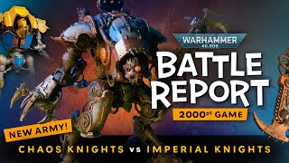 40K Joust Chaos Knights vs Imperial Knights  Warhammer 40000 Battle Report 2000 Points [upl. by Chaille]