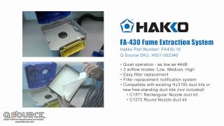 Hakko FA430 Fume Extractor Intro with Noise Sample  Q Source Inc [upl. by Almita414]