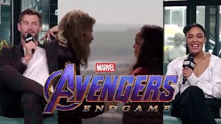 Thor Tries To Kiss Valkyrie Deleted Scene  Chris amp Tessa Talks Pitching Kiss Scene [upl. by Dowski889]