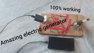 Amazing electric generatormanual electricity generator experiment its extreme [upl. by Shaff]