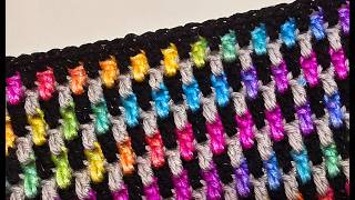 How To Crochet Mosaic Moss Stitch Tutorial  So Easy [upl. by Rolyks]