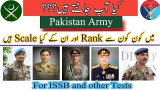 Pak army ranks Insignia and basic pay scales  Pak army ISSB preparationlearninglanguageby3018 [upl. by Notsuoh]