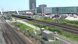 VIA Rail Siemens train at Pickering station [upl. by Airdnal275]