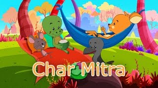 Char Mitra  Marathi Story For Children with Moral  Chan Chan Goshti Marathi [upl. by Erie]