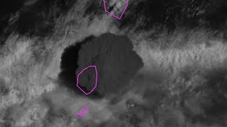 La Soufrière Volcanic Eruptions  Goes16 Satellite Animation  April 1011 2021 [upl. by Innavoig]