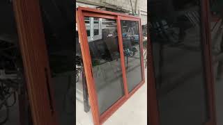 Ventanas en acabado madera corredizas con vidrio Filtrasol ventanas aluminio [upl. by Egduj]