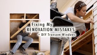 Fixing My RENOVATION MISTAKES  DIY Transom Windows  XO MaCenna [upl. by Niwrad]