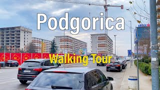 Podgorica Montenegro February 2024 Walking Tour with Captions [upl. by Glenna]