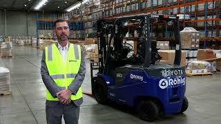 Röhlig Logistics celebrates 50 years in Australia with custom Toyota Forklifts [upl. by Ahsikam322]