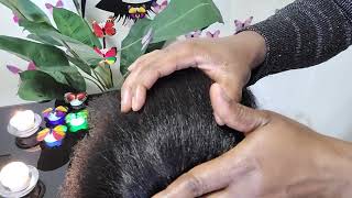 ASMR UpClose Hair Greasing Parting With Rat Tail Comb  Scratching No Talking 😴💤💤 [upl. by Pearse]