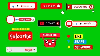 ✅Top 10 Subscribe Button Green Screen  Green Screen Like Comment Share Subscribe Button [upl. by Oliric706]