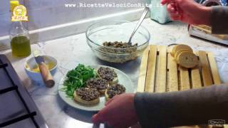 Ricetta Antipasto Crostini ai Funghi [upl. by Florence]