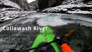 Collawash River Kayaking  021724 1850 cfs [upl. by Arraeic]