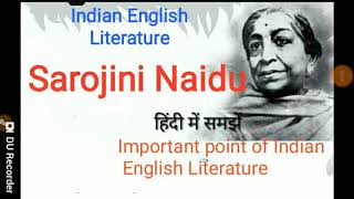 Sarojini Naidus biographyIndian English Literature English literature important points [upl. by Osrick]