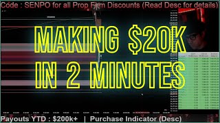 20k in 2 MINS Fast Track Trading amp Tradeify [upl. by Kcirederf]