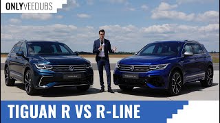 VW Tiguan R vs Tiguan RLine REVIEW Tiguan Facelift 2021 OnlyVeeDubs VW reviews [upl. by Raddie]