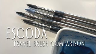 Escoda Watercolor Travel Brush Comparison [upl. by Mollee]