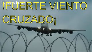 Airbus A380 el gigante del aire aterrizando con viento cruzado [upl. by Zenger]