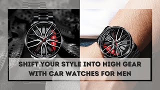 Car Wheel Watch for Men – Bold Waterproof 3D Rim Hub Design for Auto Enthusiasts [upl. by Aseneg]