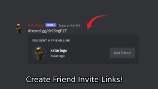 How To Create a Friend Invite Link For Discord in 26 seconds [upl. by Ynohtnael634]