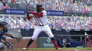 Ronald Acuna Jr Slow Motion Home Run Baseball Swing Hitting Mechanics Instruction Tips [upl. by Campman]