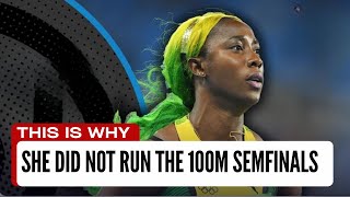 This Is Why Shelly Ann Fraser Pryce Did Not Show For The 100m Semi Finals [upl. by Kaden]