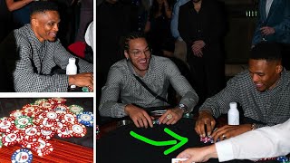 Russell Westbrook PLAYING POKER with Denver Nuggets team EXCEPT Nikola Jokic at Dreams Gala night [upl. by Mihalco912]