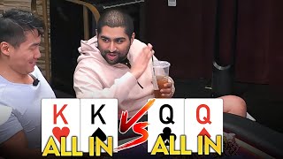 ALL IN with POCKET Kings and POCKET Queens for 473475 at High Stakes Cash Game [upl. by Marlow]