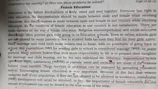 Female education paragraph [upl. by Arais]