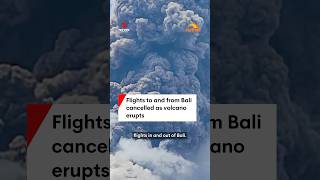 Flights to and from Bali cancelled as volcano erupts [upl. by Nonnahsal895]