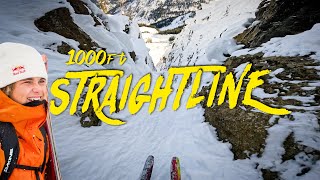 16YearOld Skier Kai Jones Straightlines Longest Couloir of his Life [upl. by Yllor123]