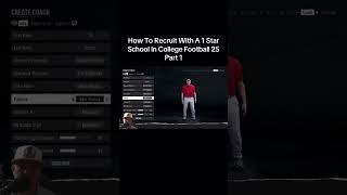 How To Recruit With A 1 Star School In College Football 25 collegefootball25 recruiting scouting [upl. by Kroy]