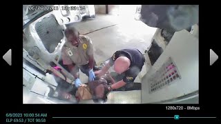 Surveillance video from a van Florida police were using to transport a man who ended up paralyzed [upl. by Melitta592]