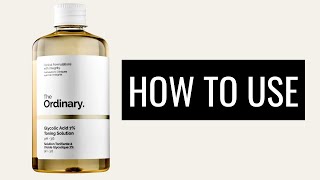 How To Use The Ordinary Glycolic Acid 7 Toning Solution [upl. by Ethban]