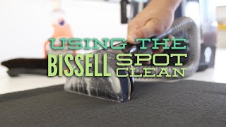 Carpet cleaning with the Bissell Spot Clean and our Aussie car care products [upl. by Atinihs]