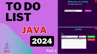 How to create ToDo list application using java part 2  2024 [upl. by Radmilla]