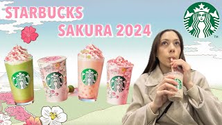 STARBUCKS JAPAN 🌸 Sakura drinks of 2024 🍡【日本語字幕】 [upl. by Polard]